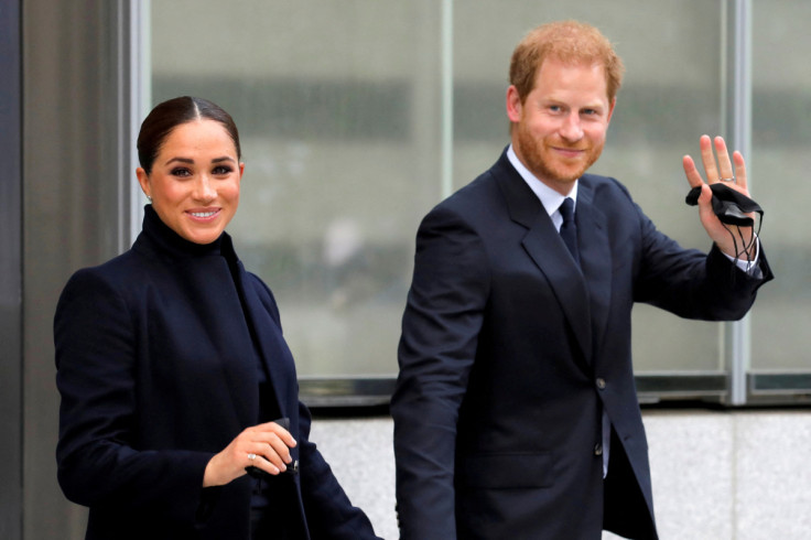 Pangeran Inggris Harry dan Meghan, Duke dan Duchess of Sussex, mengunjungi One World Trade Center di Manhattan, New York City