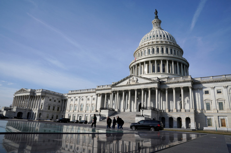 Gedung Capitol AS terlihat lebih awal pada hari Pidato Kenegaraan Presiden AS Biden di Washington