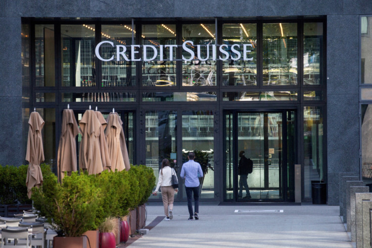 Logo bank Swiss Credit Suisse terlihat di Zurich