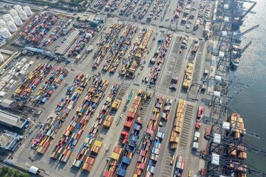 Containers at Tanjung Priok port in Jakarta. Imports outpaced exports